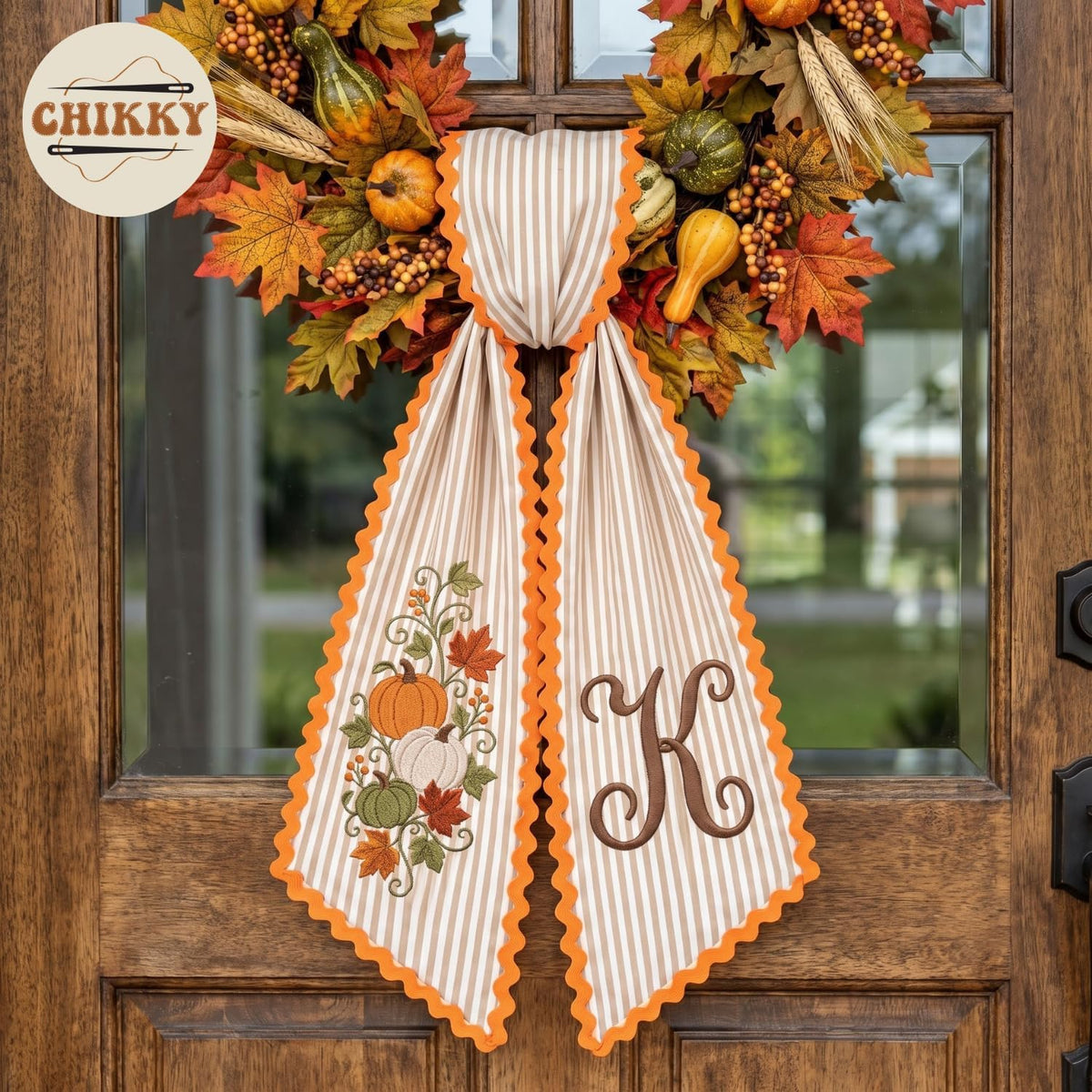 Halloween Personalized Wreath Sash — image 2