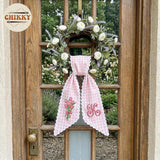 Monogram Personalized Wreath Sash — 8 - Pink Tulip — image 4