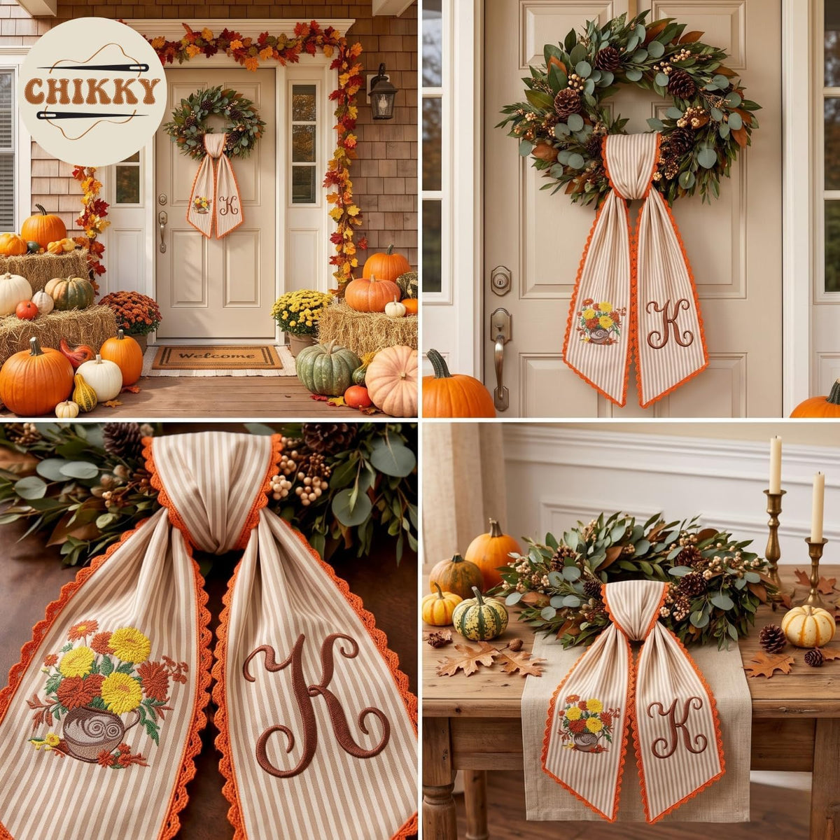 Halloween Personalized Wreath Sash — image 5