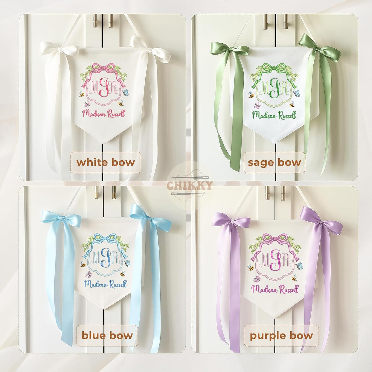 Personalized Embroidered Baby Name Banner — 2 — image 6