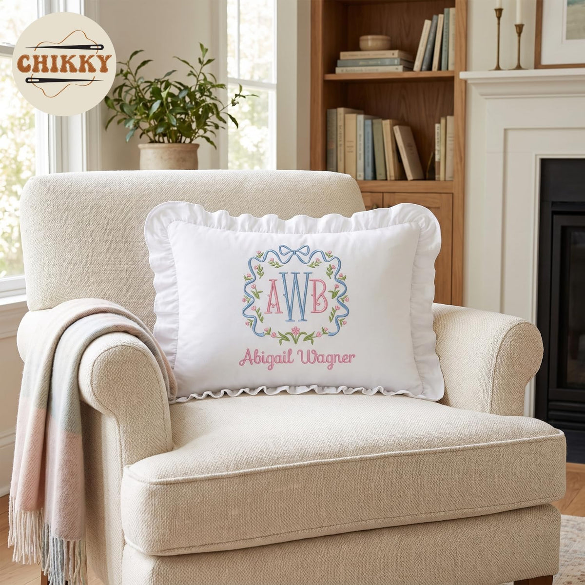 Personalized Embroidered Pillow Cover — 20 — image 5