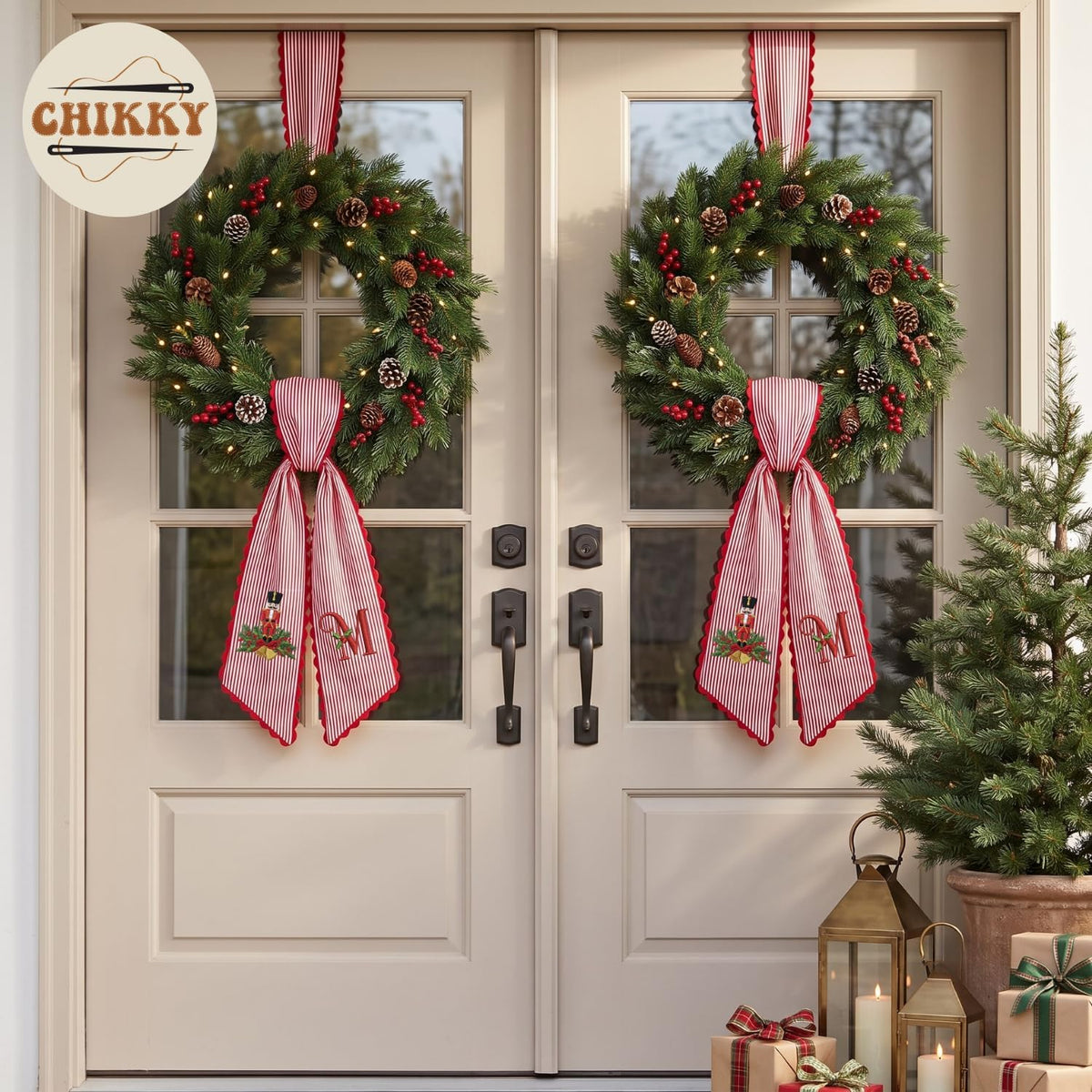 Christmas Personalized Wreath Sash — image 3