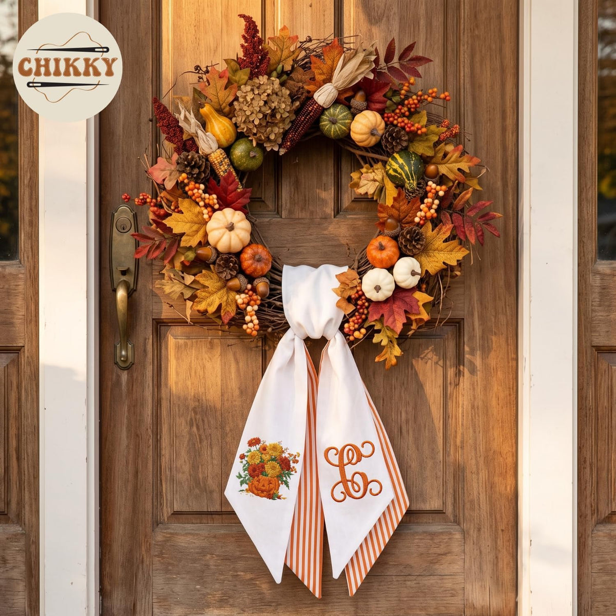 Halloween Personalized Wreath Sash — image 3