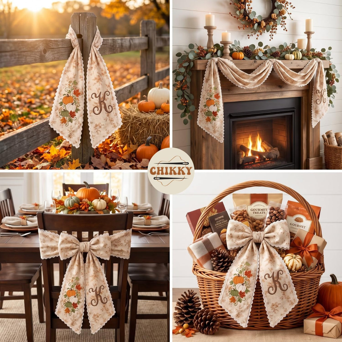 Pumpkin Personalized Wreath Sash — image 6