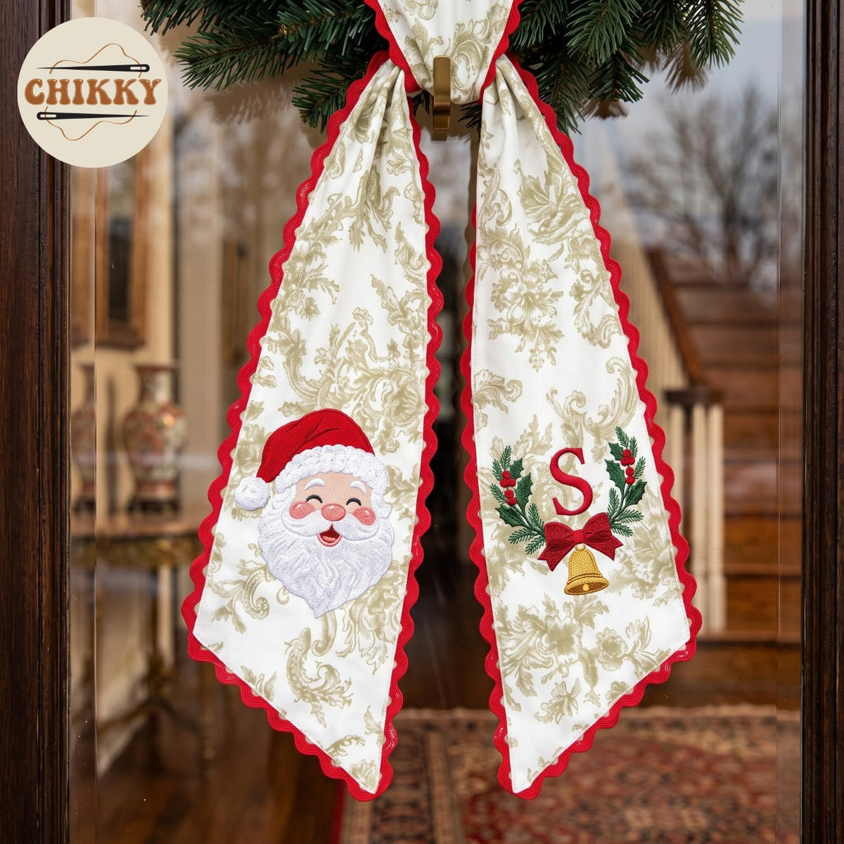 Christmas Personalized Wreath Sash — image 4