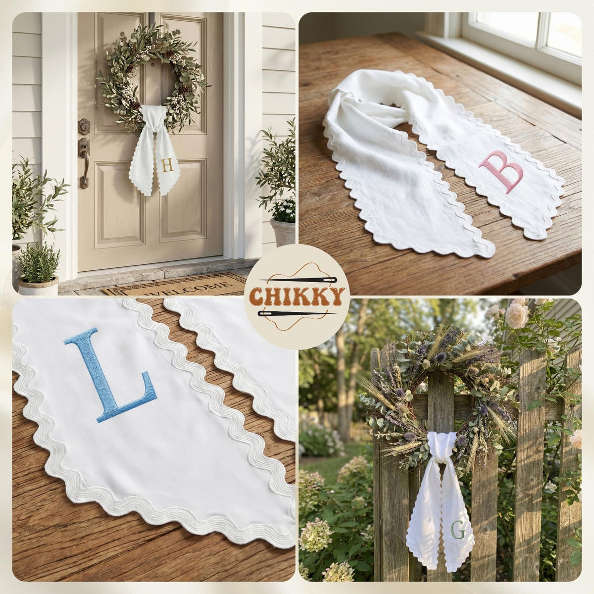 Christmas Personalized Wreath Sash — image 3