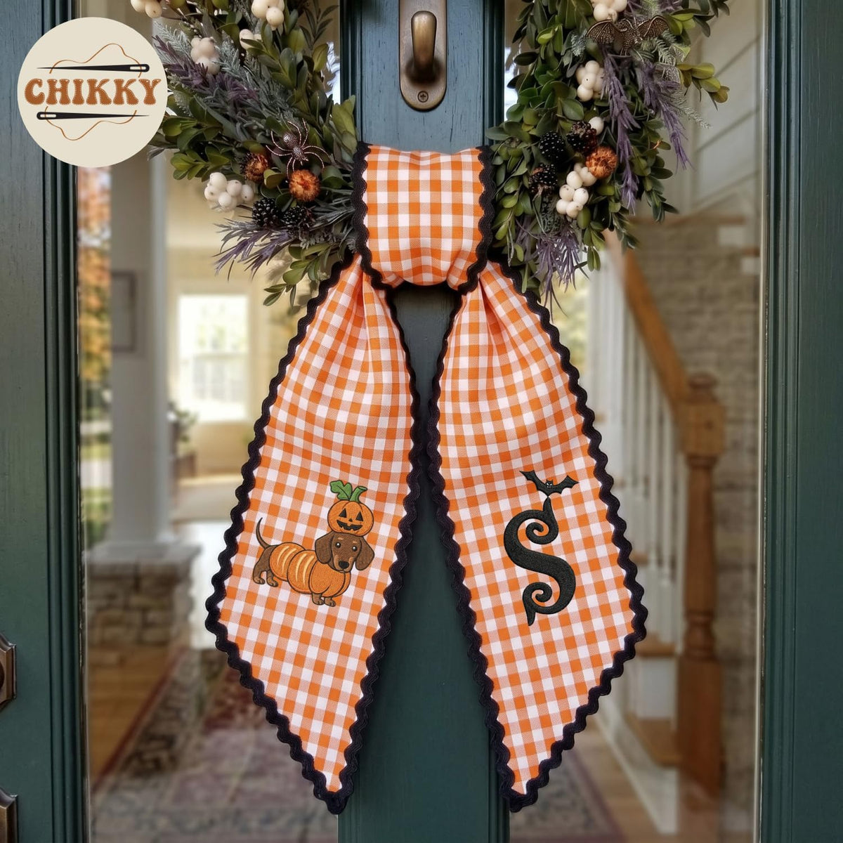 Halloween Personalized Wreath Sash — image 2