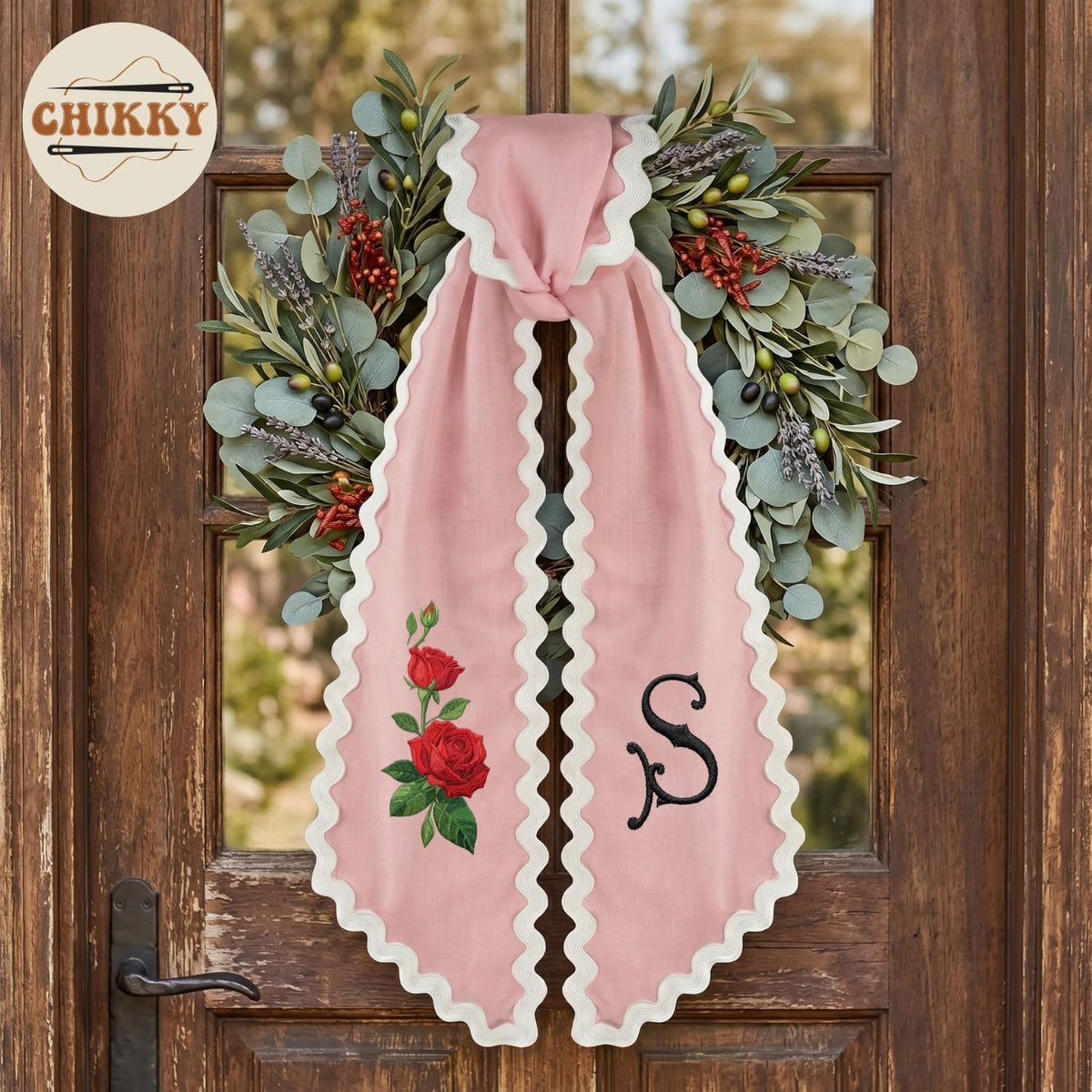 Christmas Personalized Wreath Sash — image 4