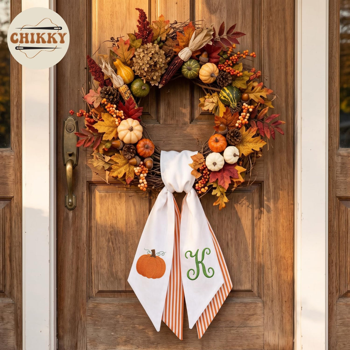Halloween Personalized Wreath Sash — image 5