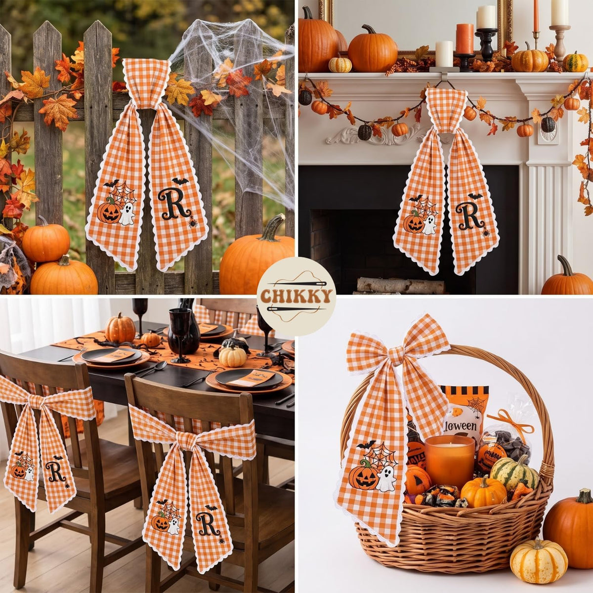 Halloween Personalized Wreath Sash — image 5