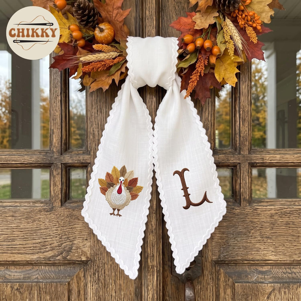 Autumn Personalized Wreath Sash — image 2