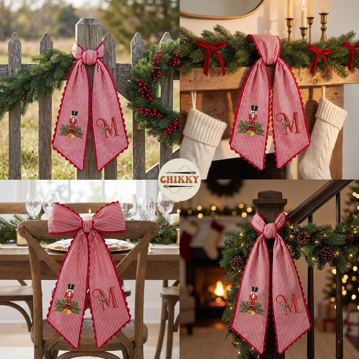Christmas Personalized Wreath Sash — image 5