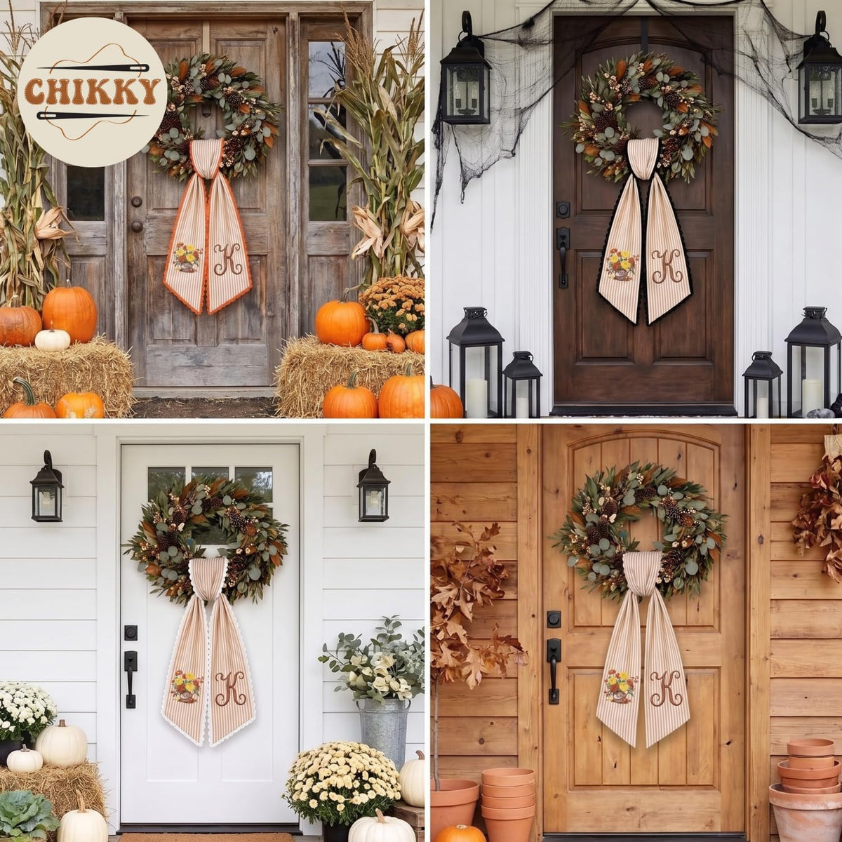 Halloween Personalized Wreath Sash — image 6