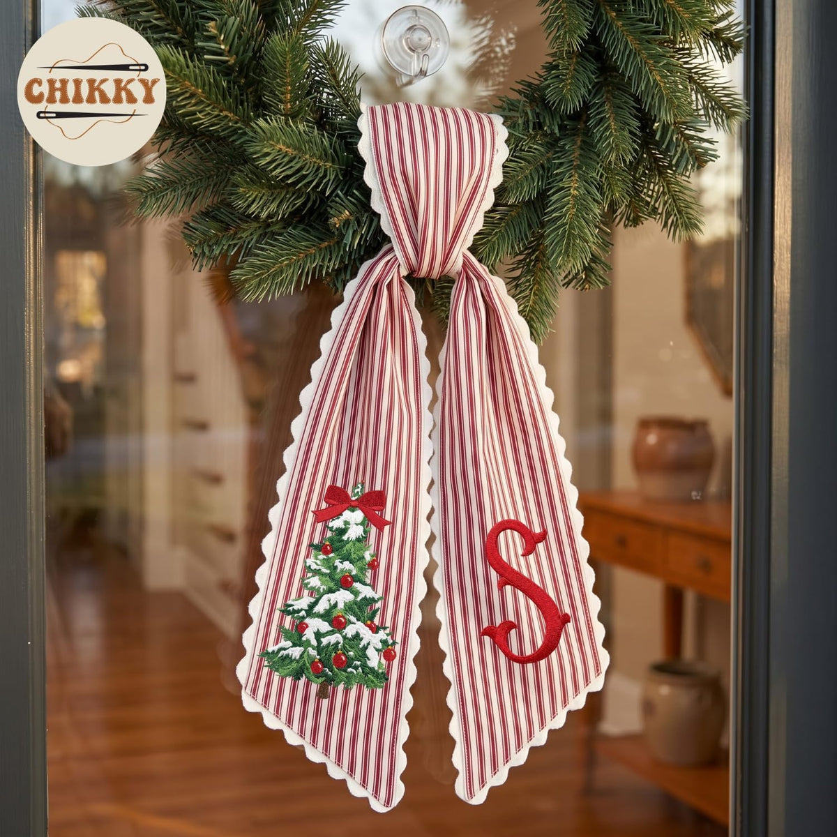 Christmas Personalized Wreath Sash — image 5