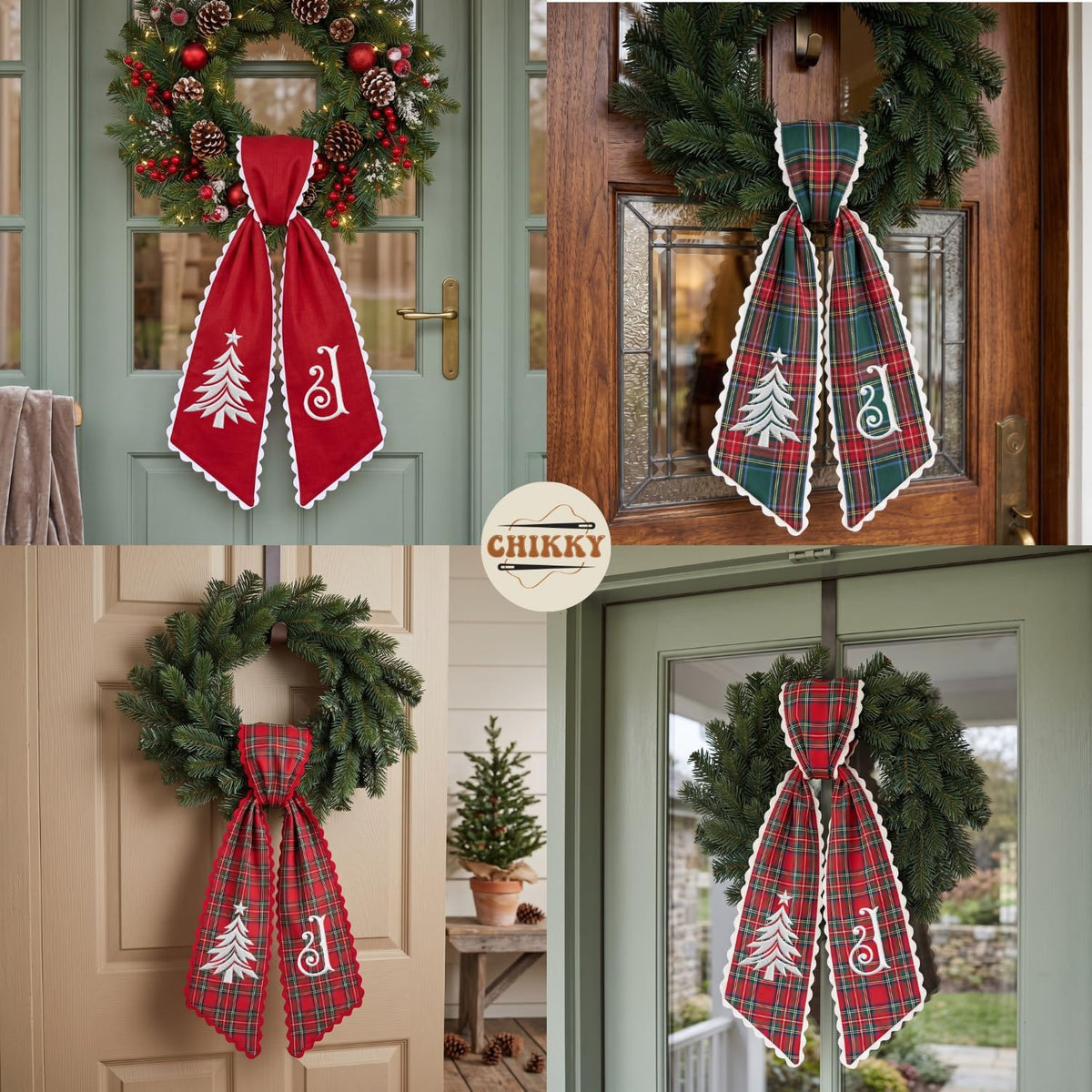 Christmas Personalized Wreath Sash — image 6