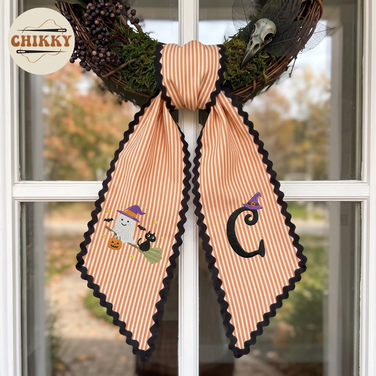 Halloween Personalized Wreath Sash — image 4
