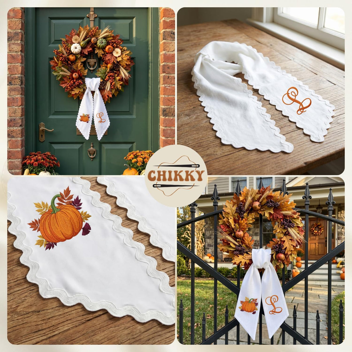 Halloween Personalized Wreath Sash — image 6