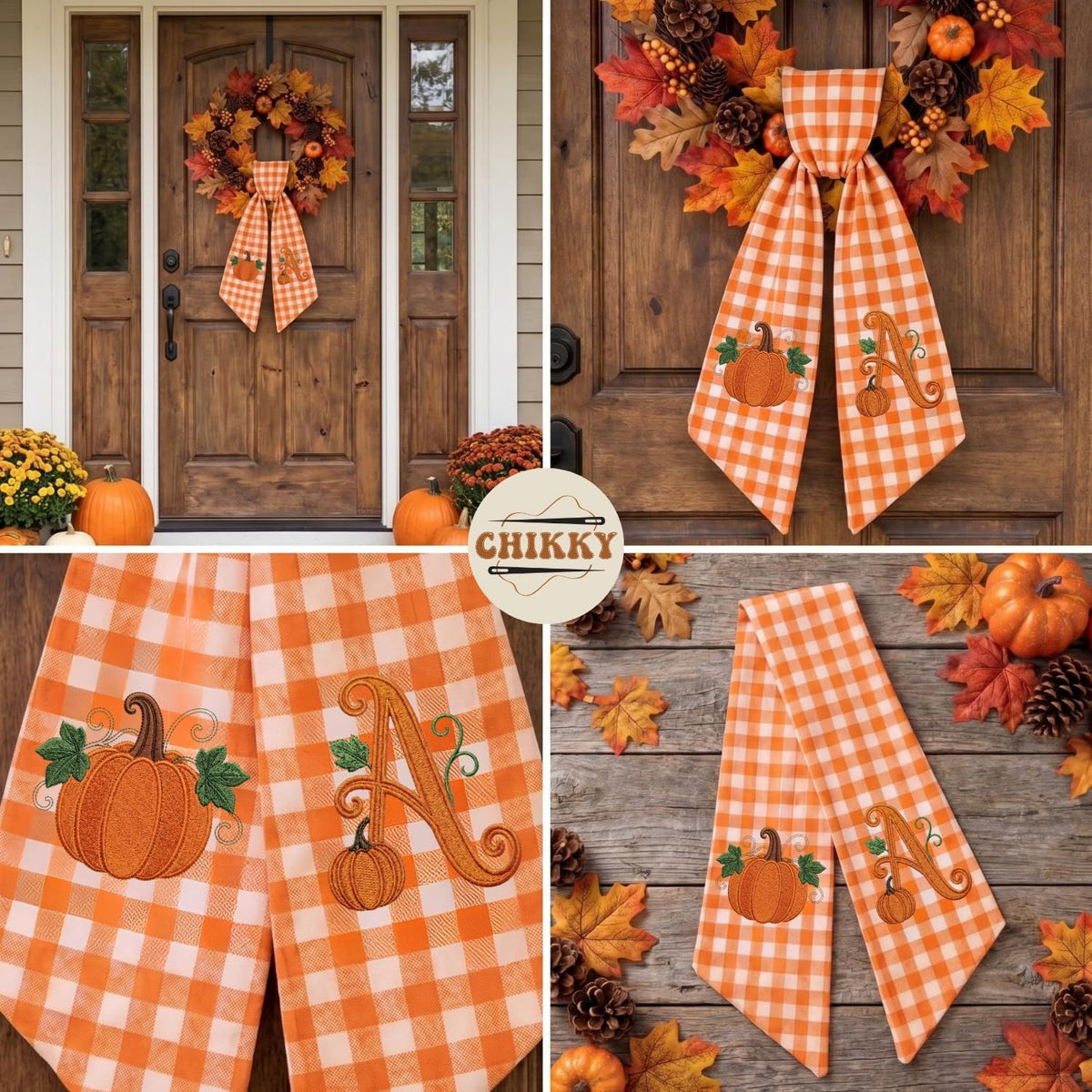 Halloween Personalized Wreath Sash — image 2