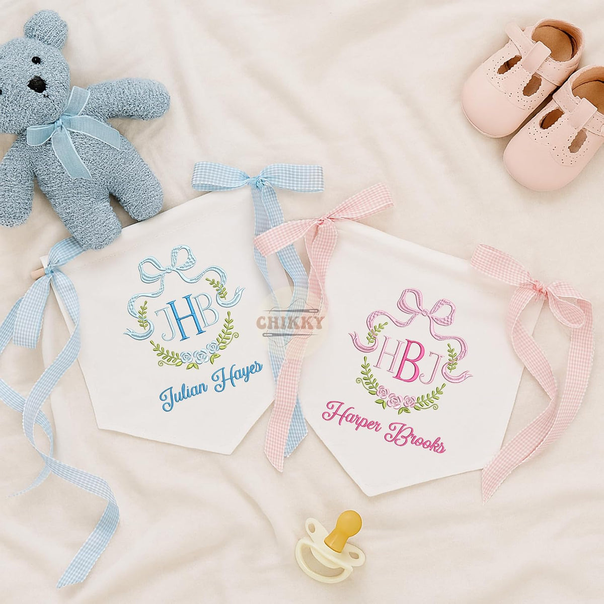 Personalized Embroidered Baby Name Banner — 13 — image 2