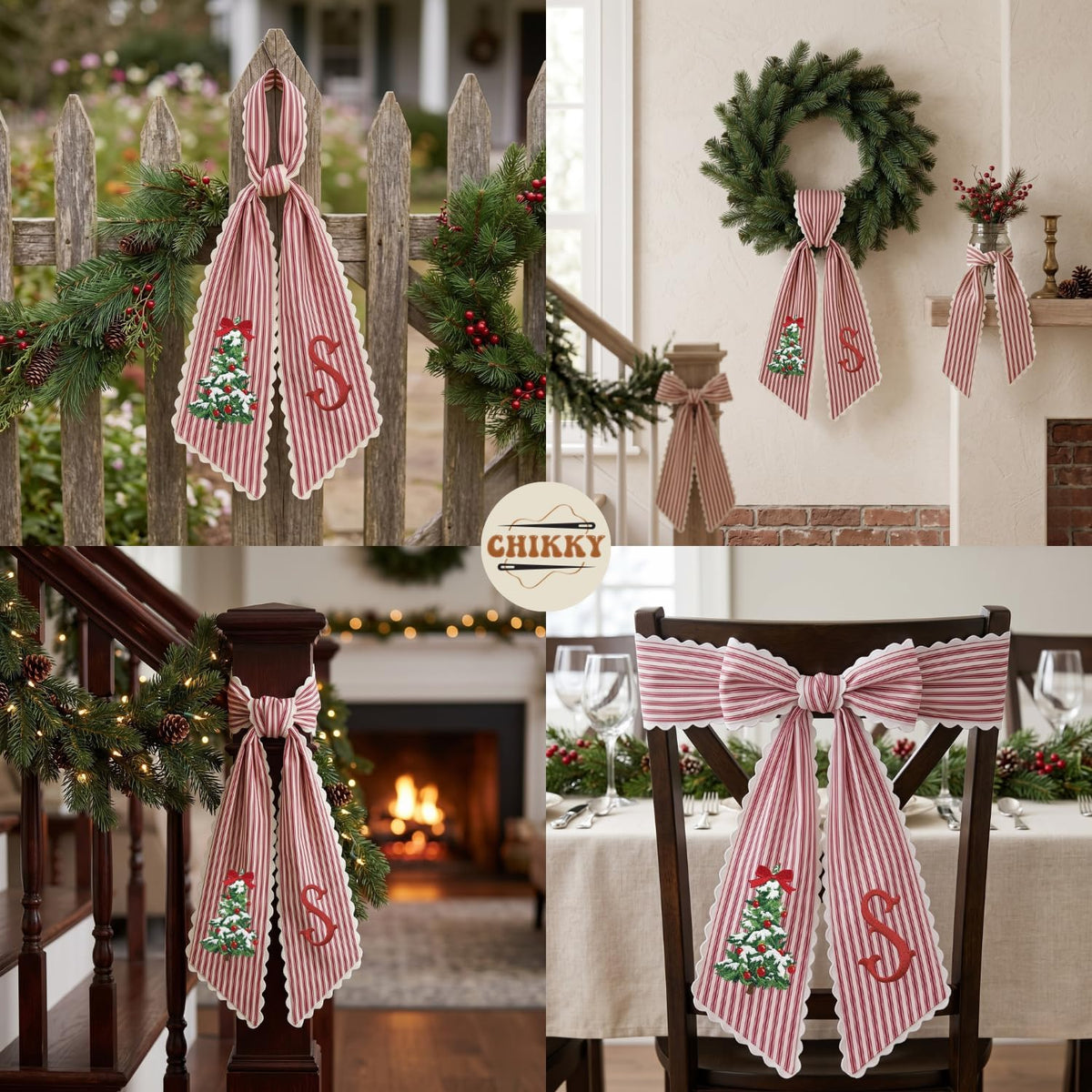 Christmas Personalized Wreath Sash — image 6