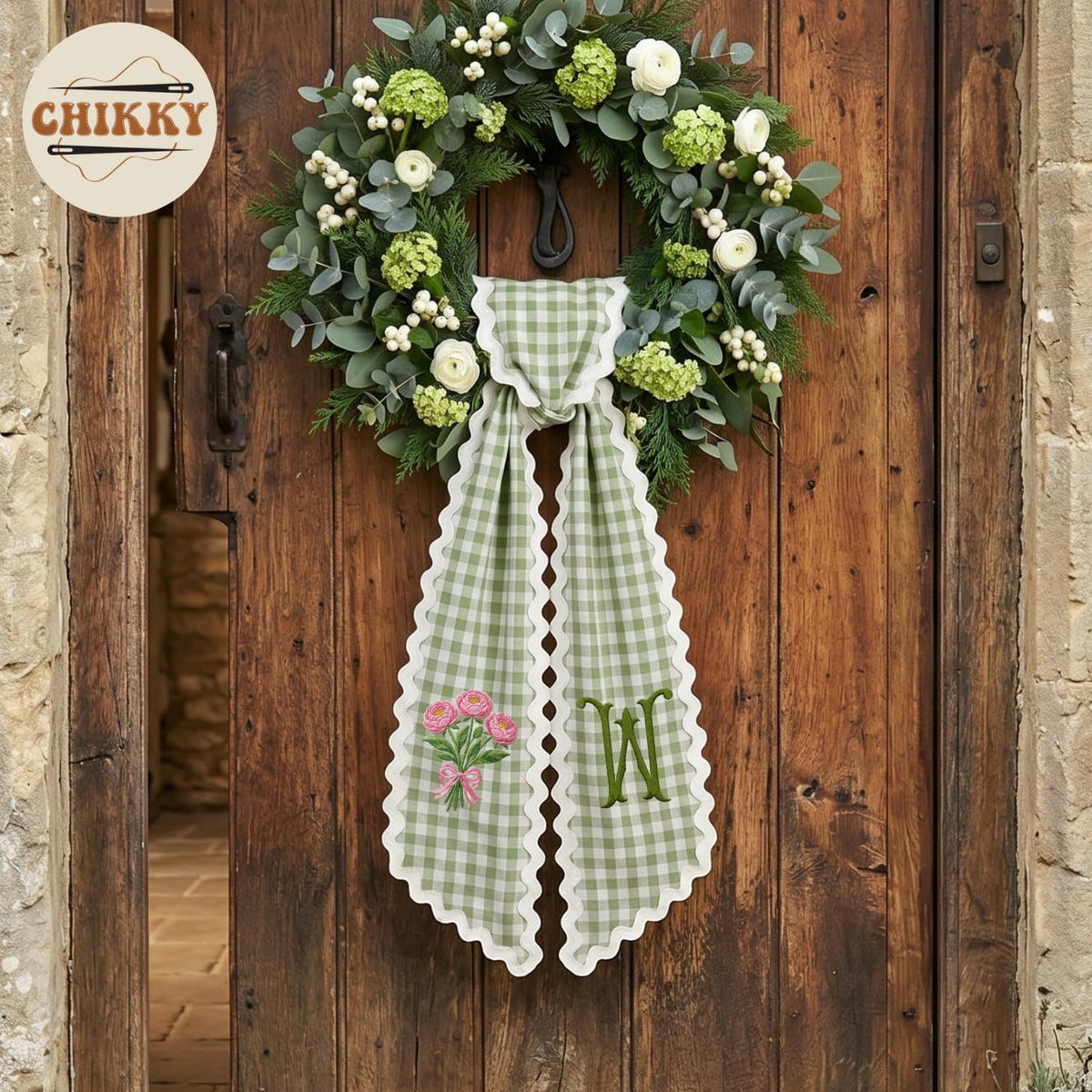 Christmas Personalized Wreath Sash — image 3