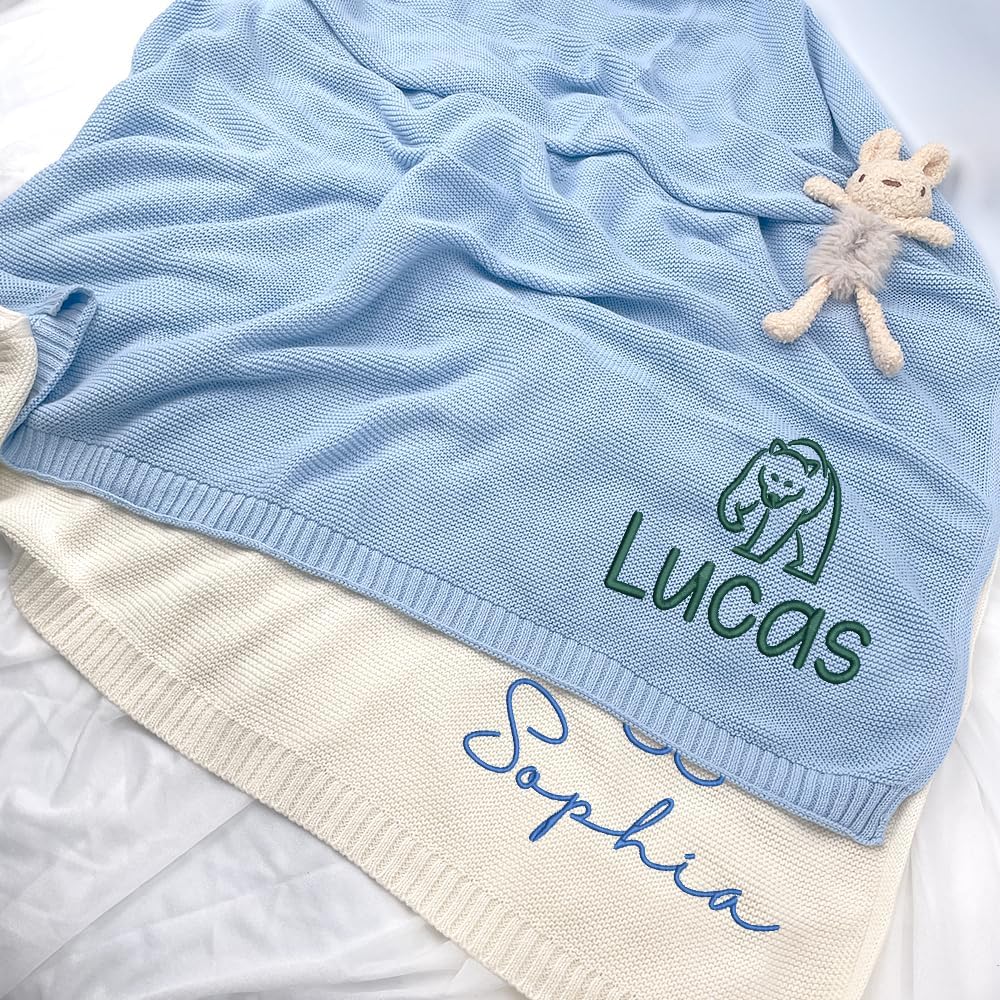 Personalized Knit Baby Blanket — 10 - Pattern — image 4