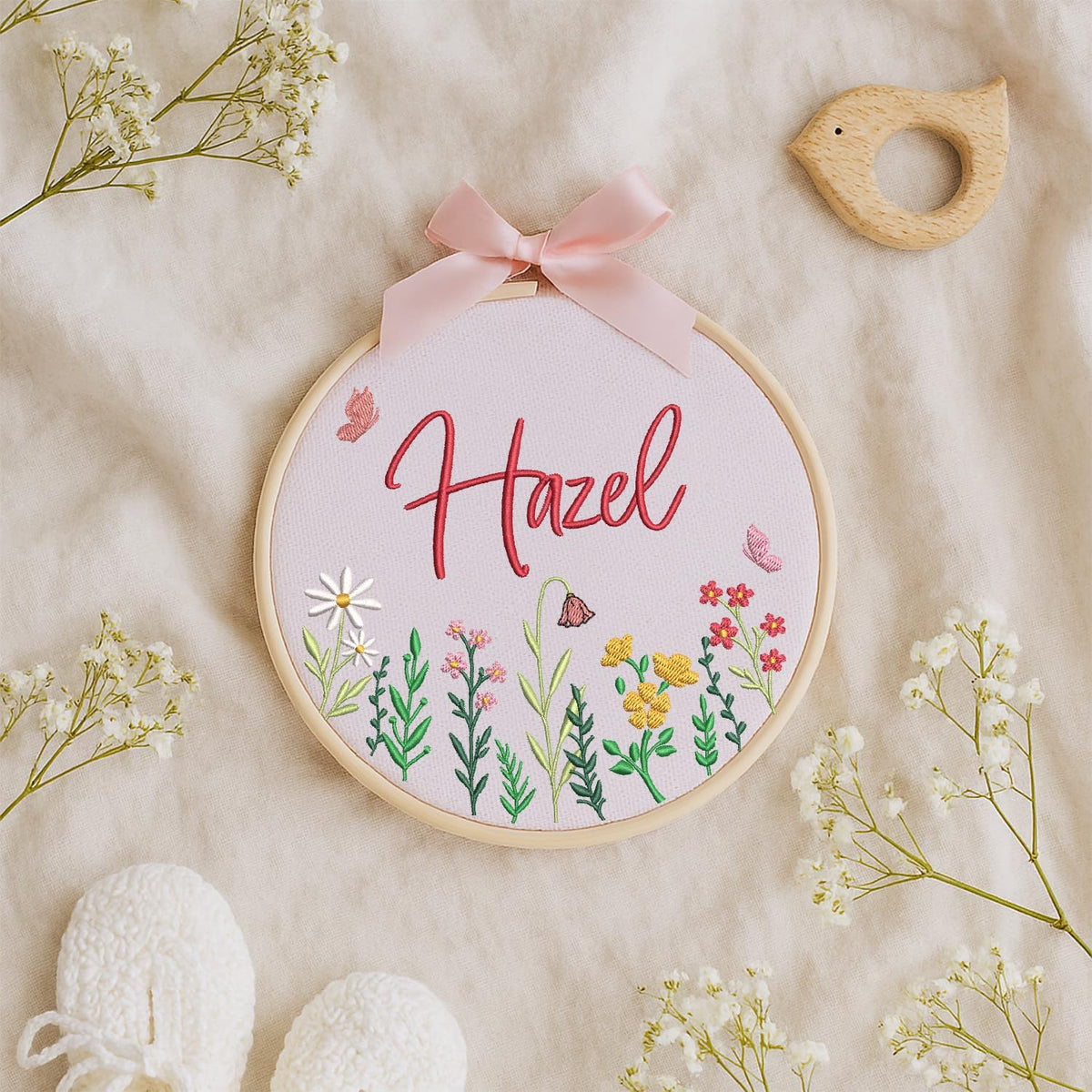 Personalized Embroidered Baby Name Hoop — 2 — image 8