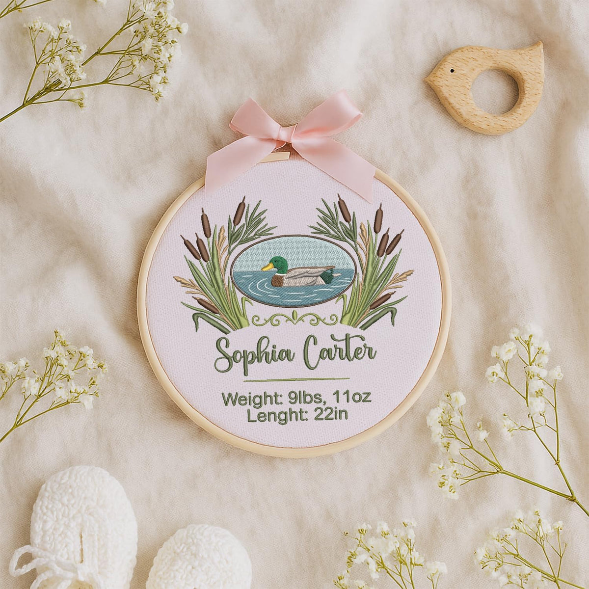 Personalized Embroidered Baby Name Hoop — 17 — image 8