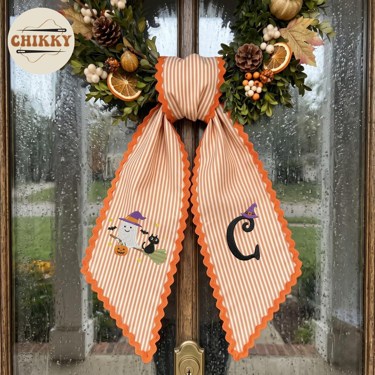 Halloween Personalized Wreath Sash — image 3