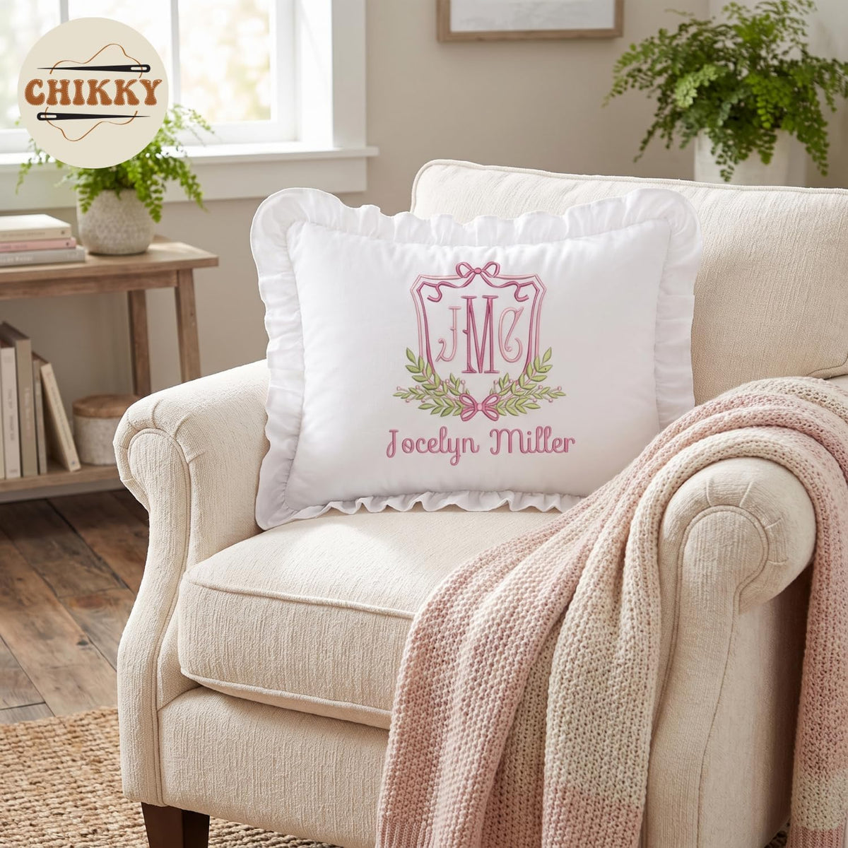 Personalized Embroidered Pillow Cover — 17 — image 5