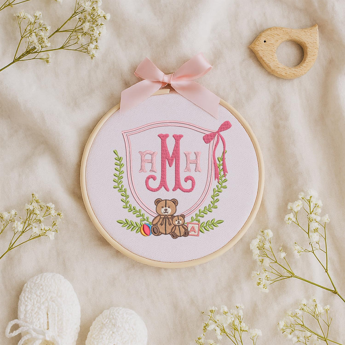 Personalized Embroidered Baby Name Hoop — 8 — image 8