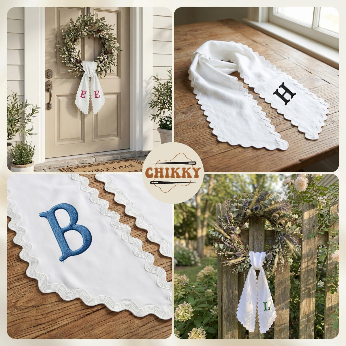 Christmas Personalized Wreath Sash — image 3