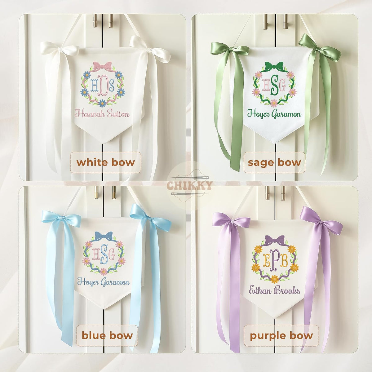 Personalized Embroidered Baby Name Banner — 1 — image 6