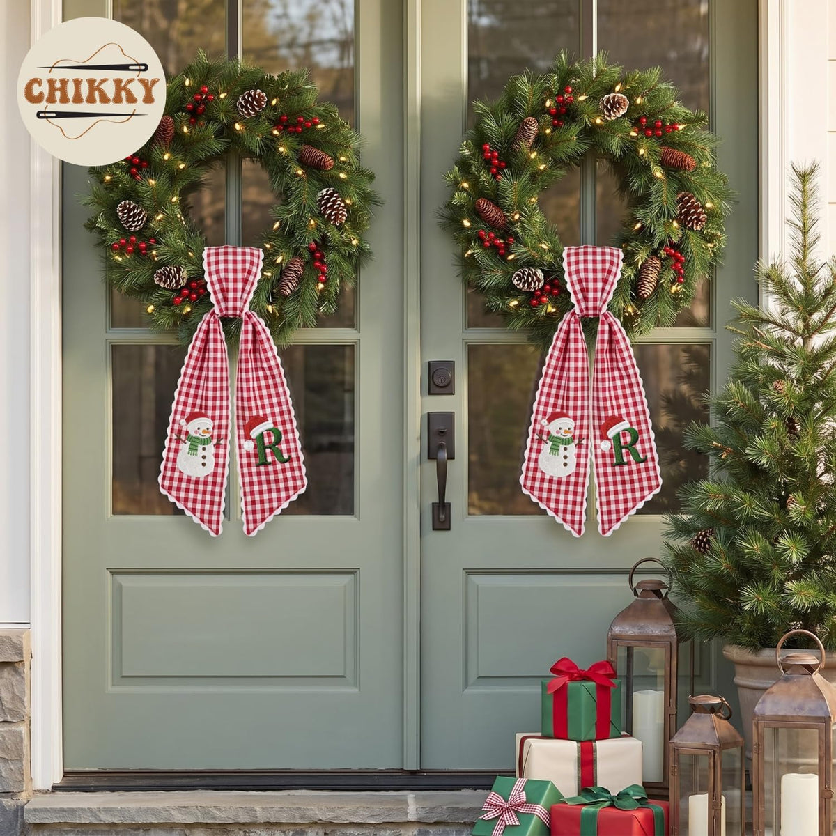 Christmas Personalized Wreath Sash — image 3