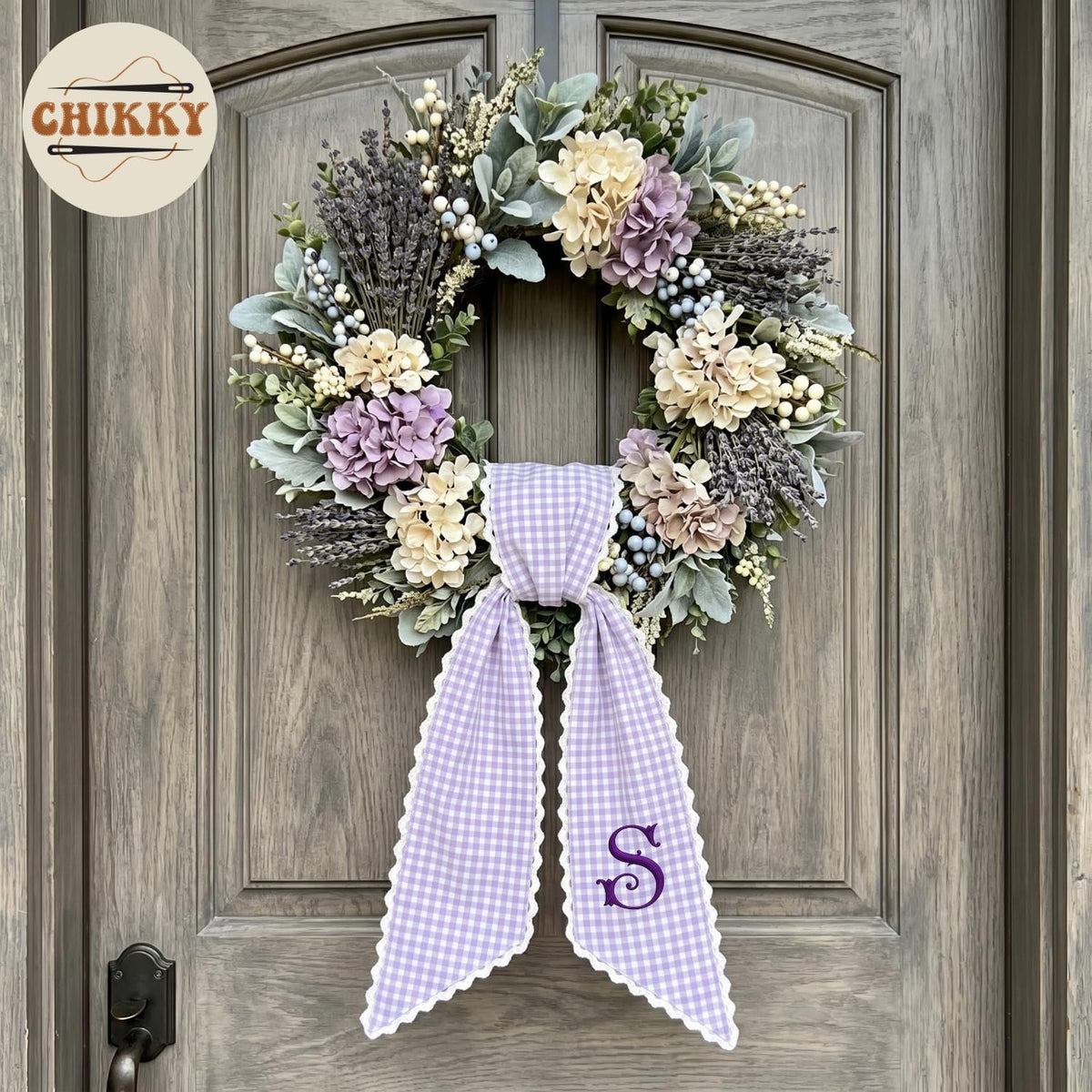 Monogram Personalized Wreath Sash — 4 - Initial Name — image 6