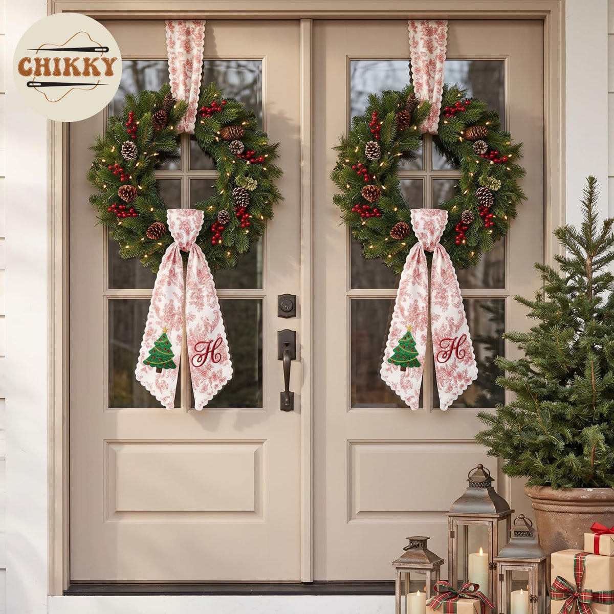 Christmas Personalized Wreath Sash — image 3