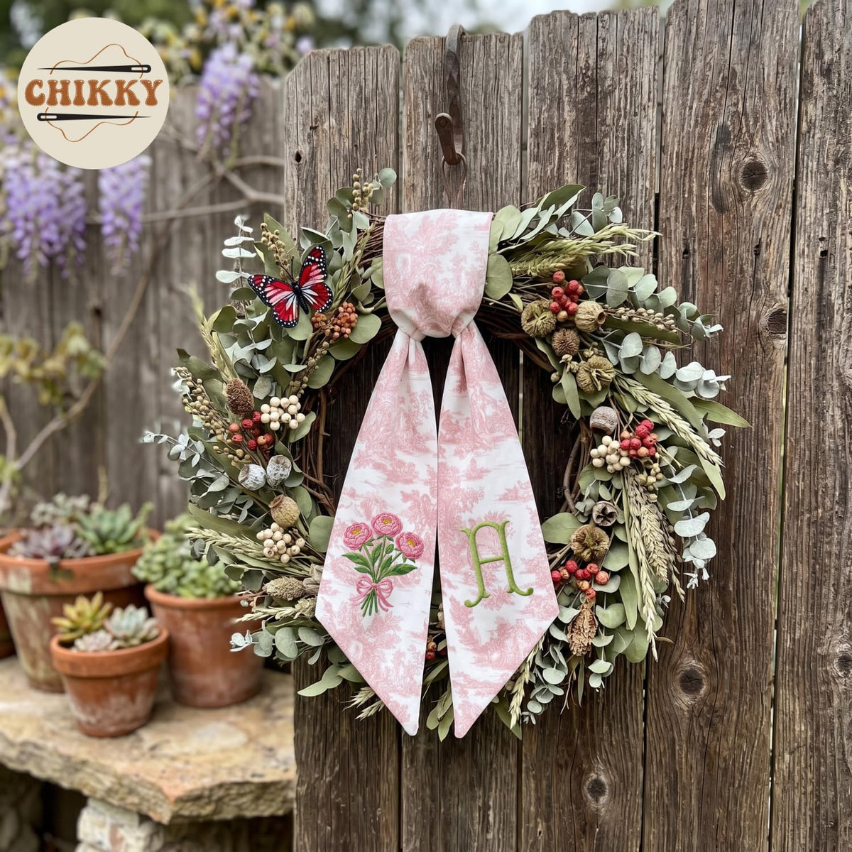 Christmas Personalized Wreath Sash — image 6
