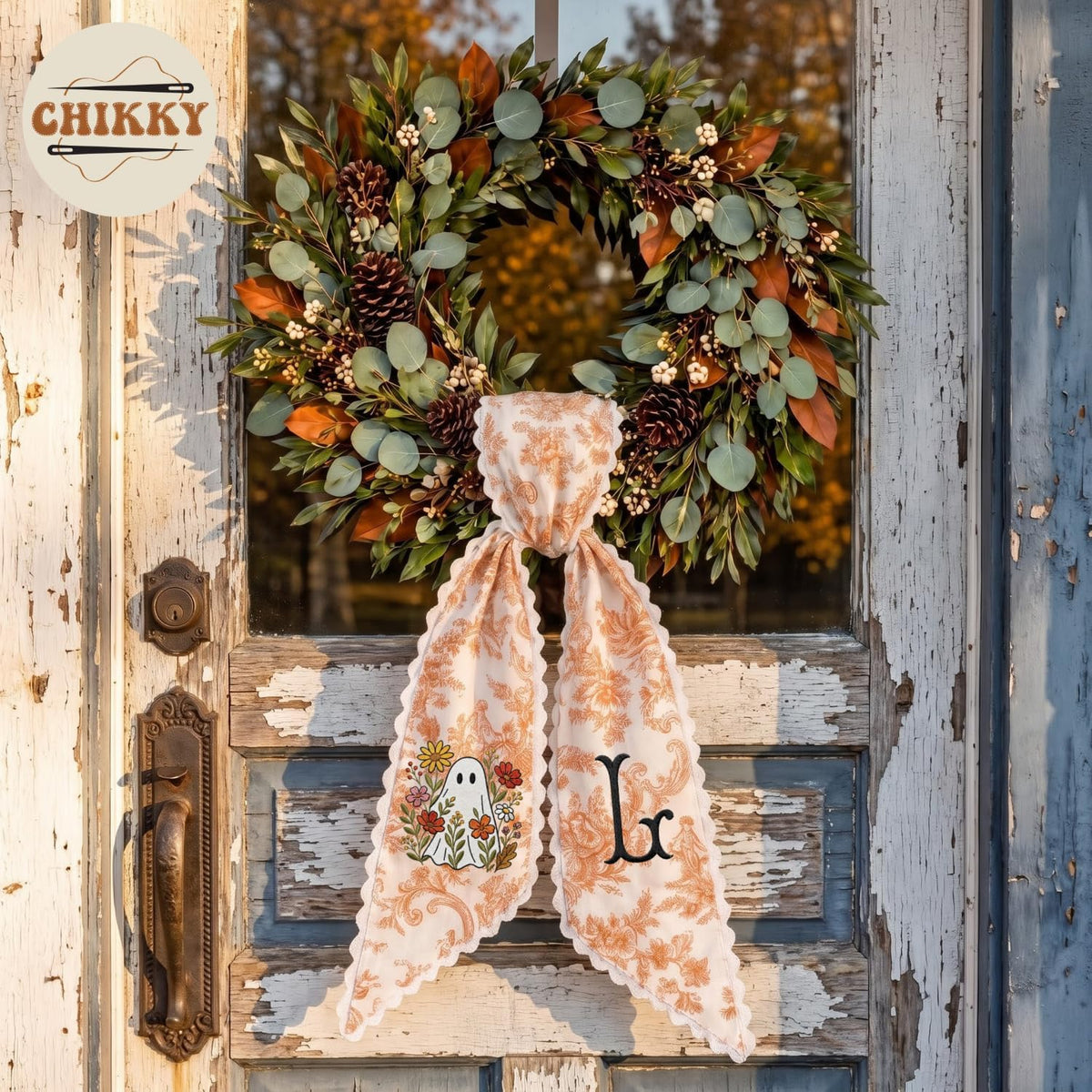Halloween Personalized Wreath Sash — image 2