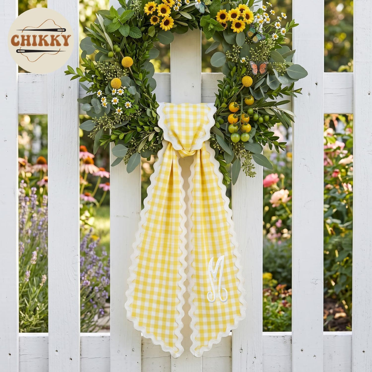 Christmas Personalized Wreath Sash — image 3
