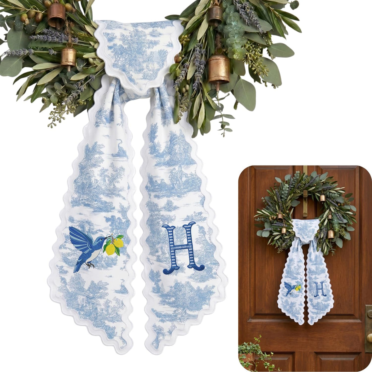 Christmas Personalized Wreath Sash