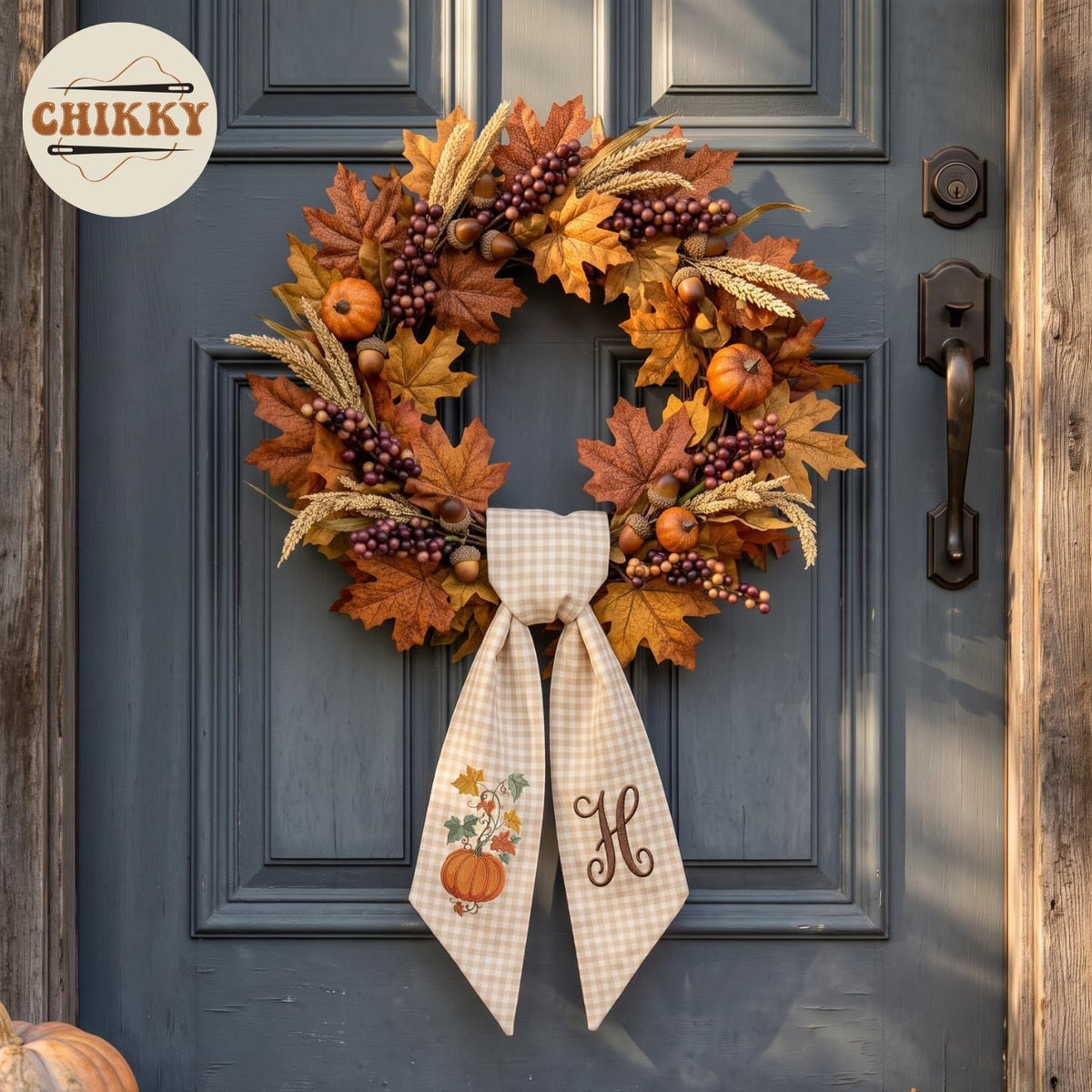 Autumn Personalized Wreath Sash — image 4