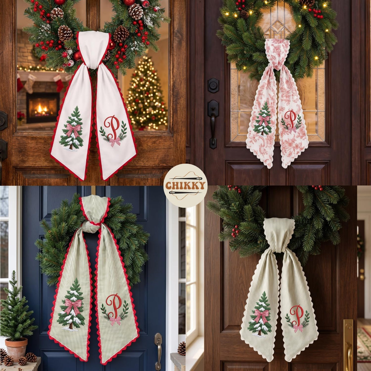 Christmas Personalized Wreath Sash — image 6