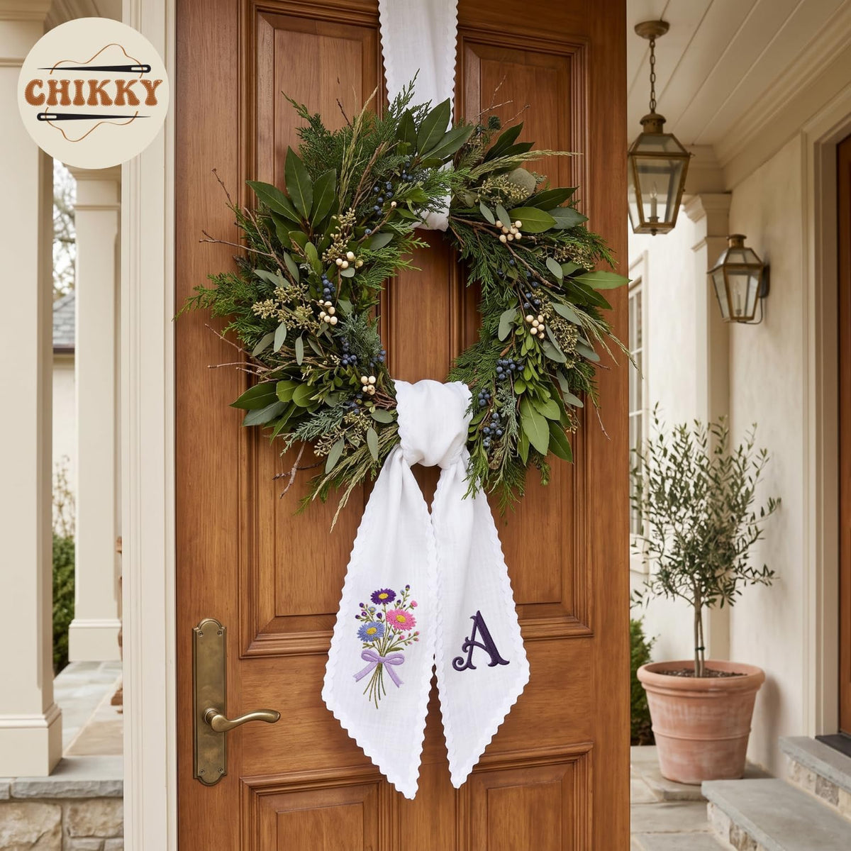Christmas Personalized Wreath Sash — 25 — image 5