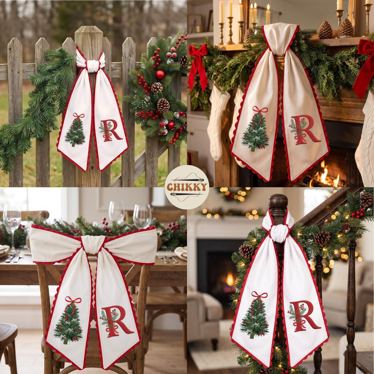 Christmas Personalized Wreath Sash — image 5