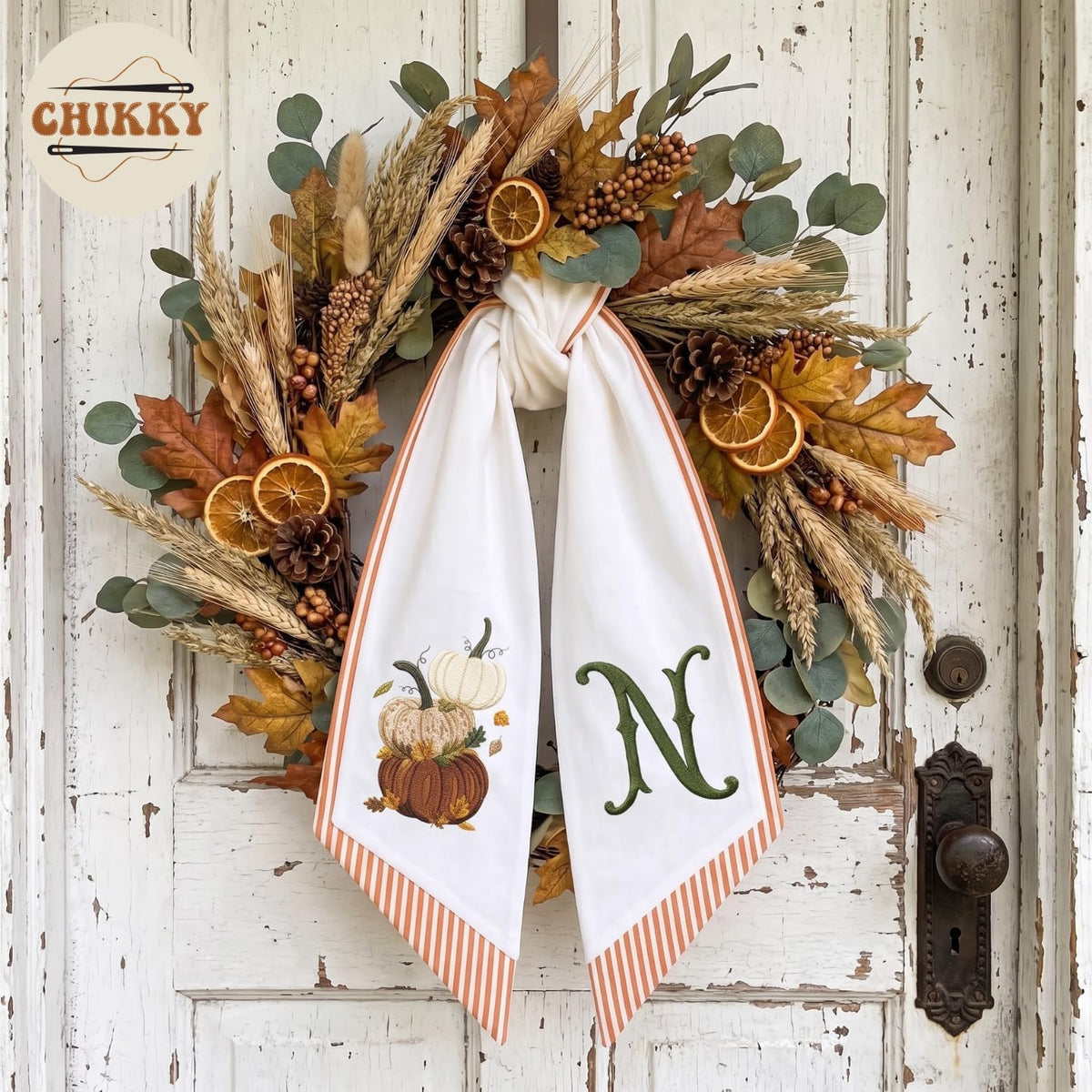 Autumn Personalized Wreath Sash — image 2