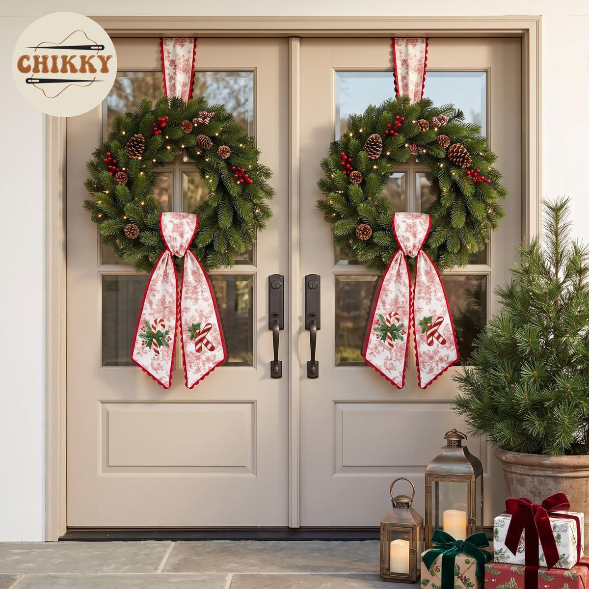 Christmas Personalized Wreath Sash — image 3