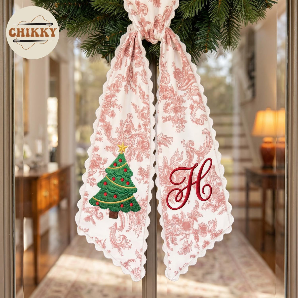 Christmas Personalized Wreath Sash — image 4