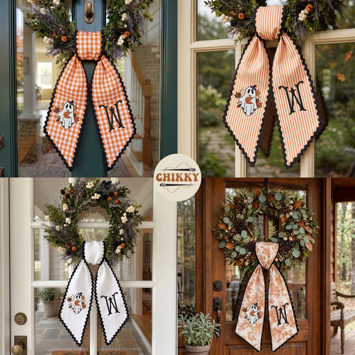 Halloween Personalized Wreath Sash — image 6