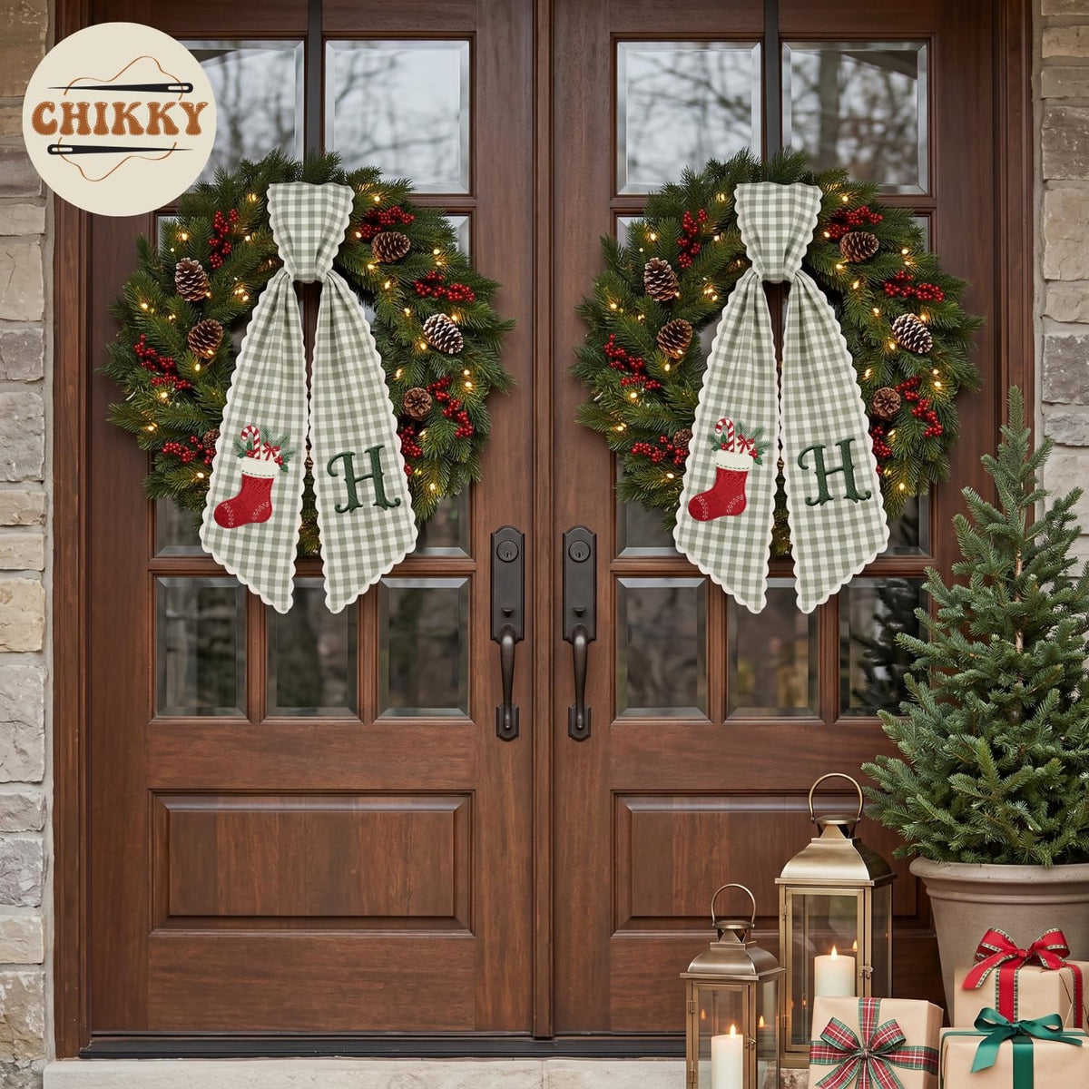 Christmas Personalized Wreath Sash — image 3