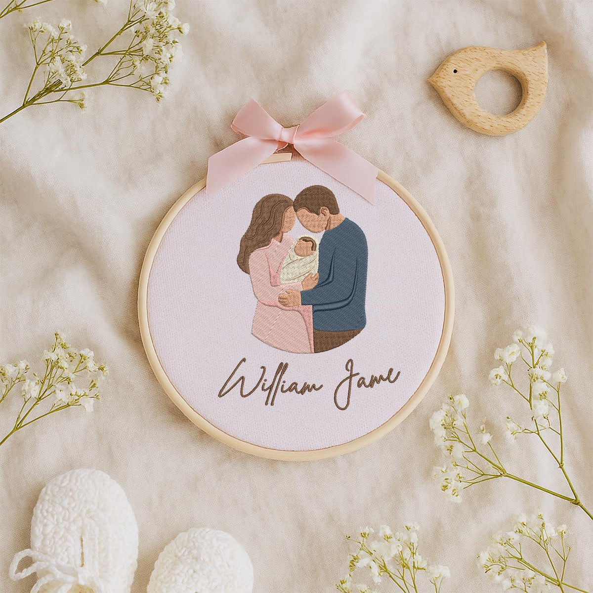 Personalized Embroidered Baby Name Hoop — 11 — image 8